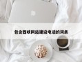 阿拉善盟包含西峡网站建设电话的词条